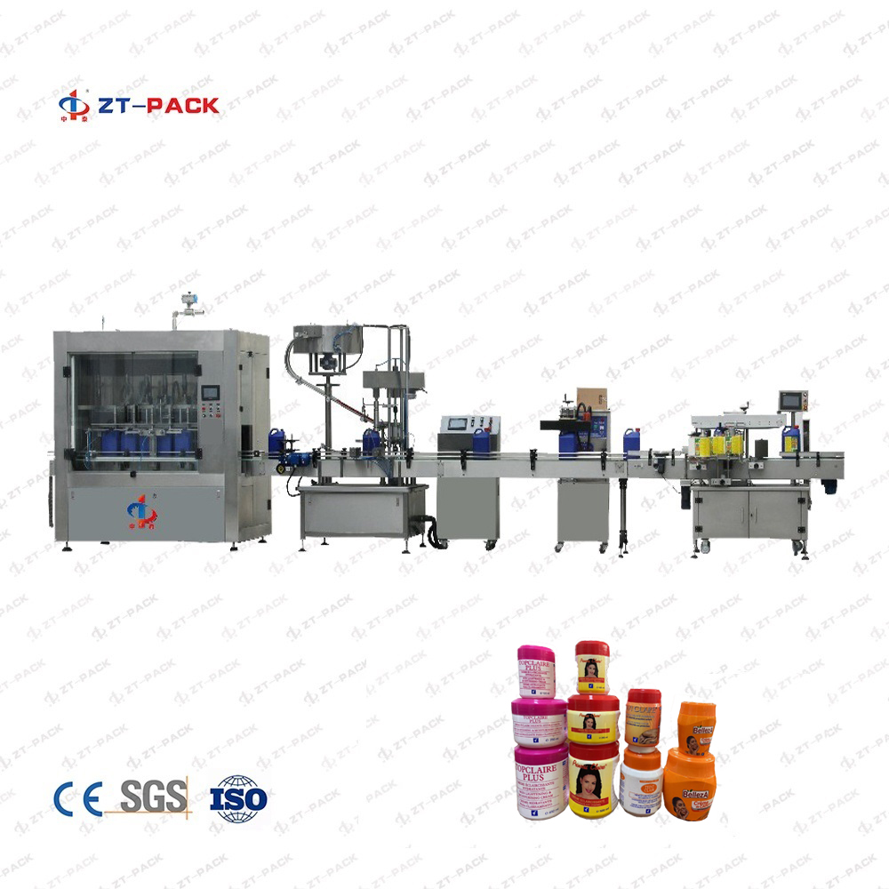 Ligne d'emballage de machine à remplissage de crème cheveux