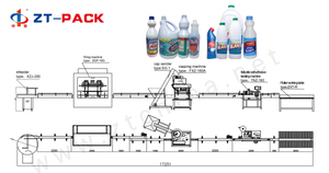 Ligne d'emballage de la machine de remplissage de liquides d'acide de blanchiment
